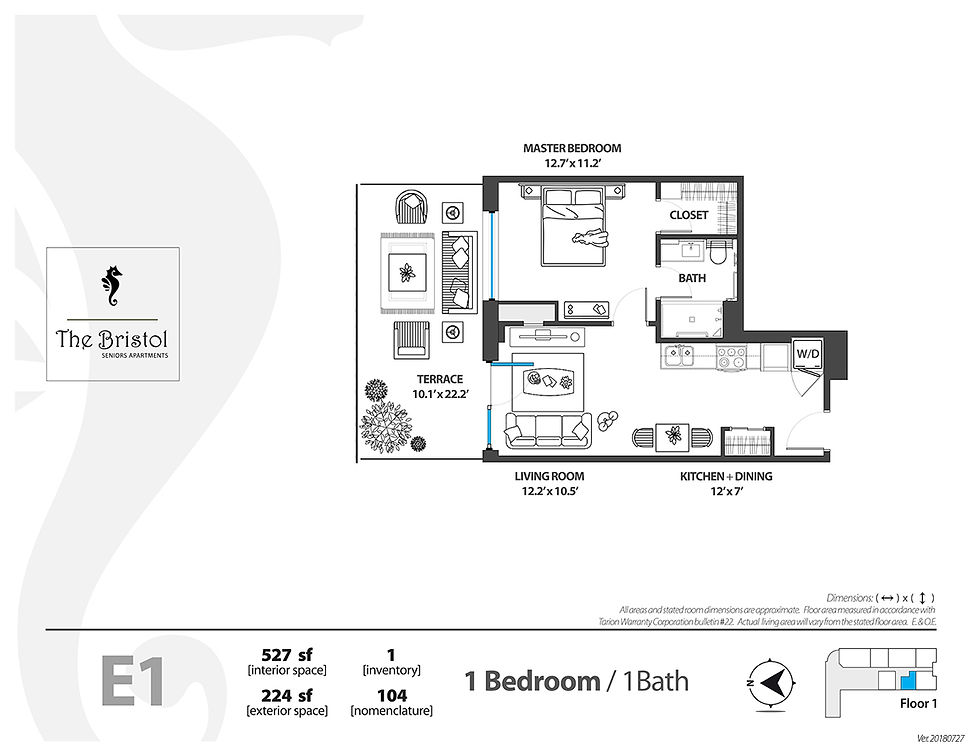 Floor Plans The Bristol Seniors' Apartments Barrhaven