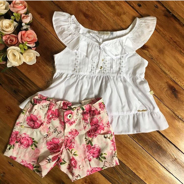 Conjunto Floral com Escritas