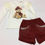 Miniatura: Conjunto Urso Cachecol Borgonha - Planet Kids