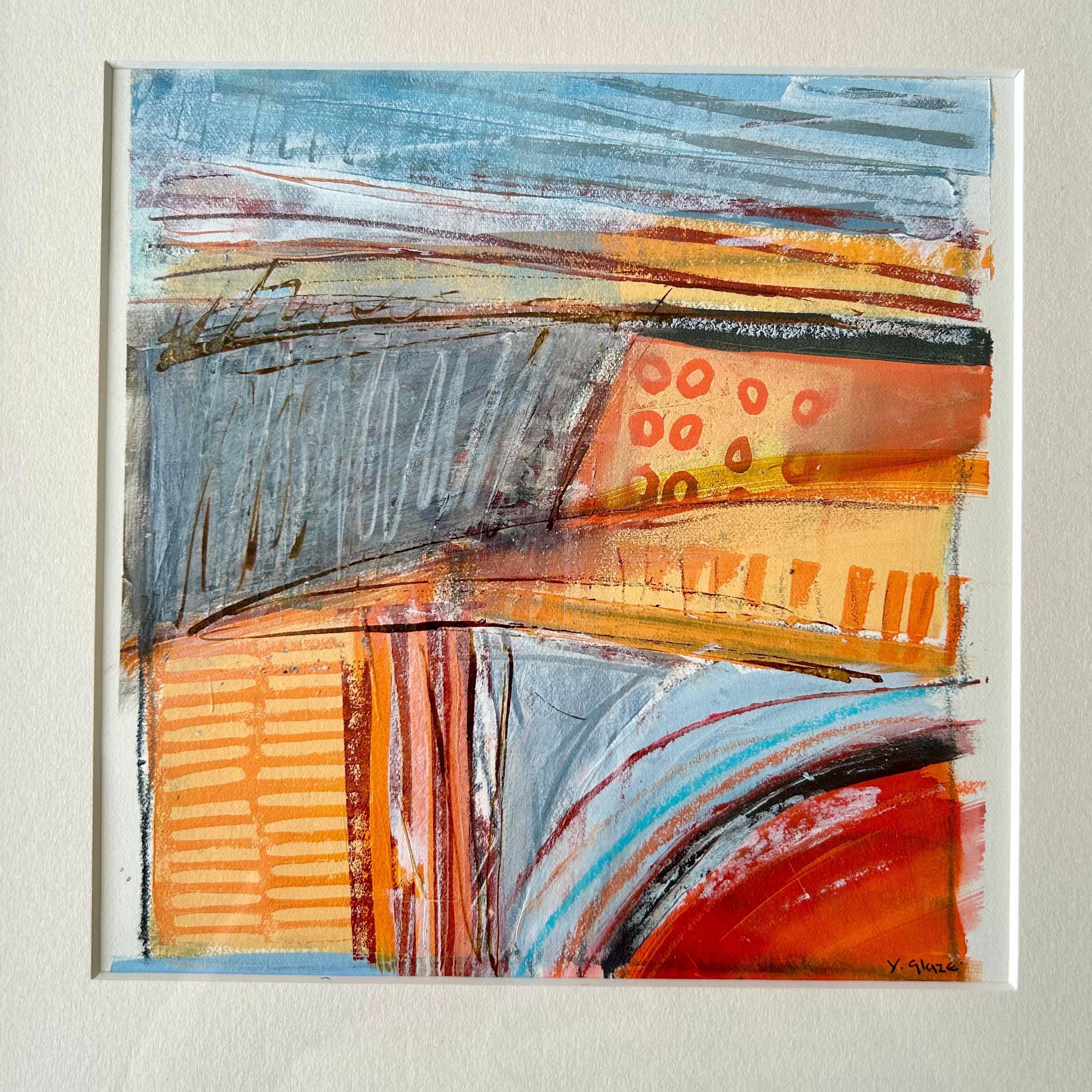 Yvette Glaze Print Falling leaves. 1