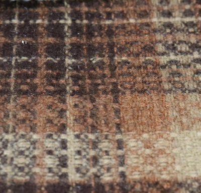 Brown plaid fabric