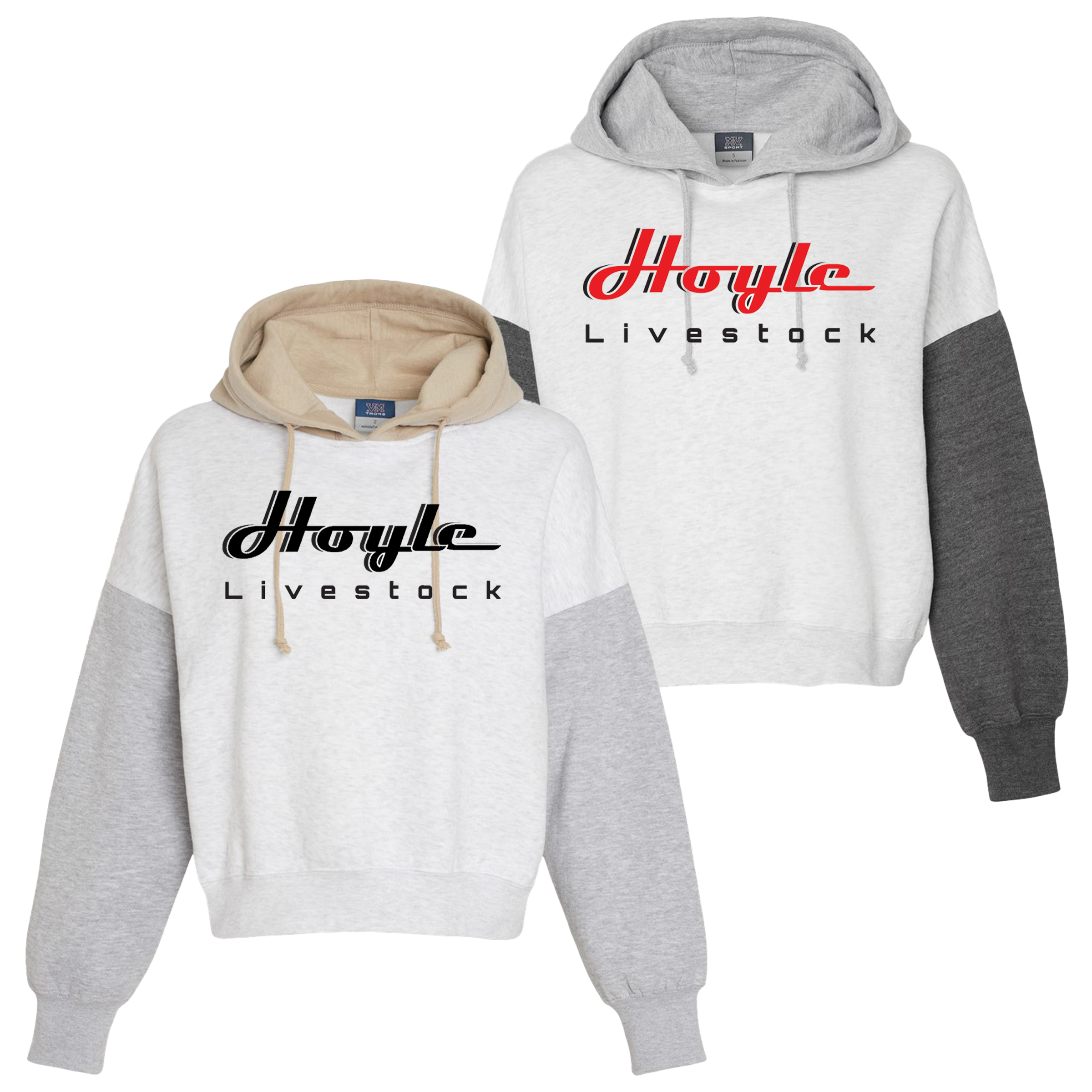 Hoyle Livestock Colorblock Crop Hoodie