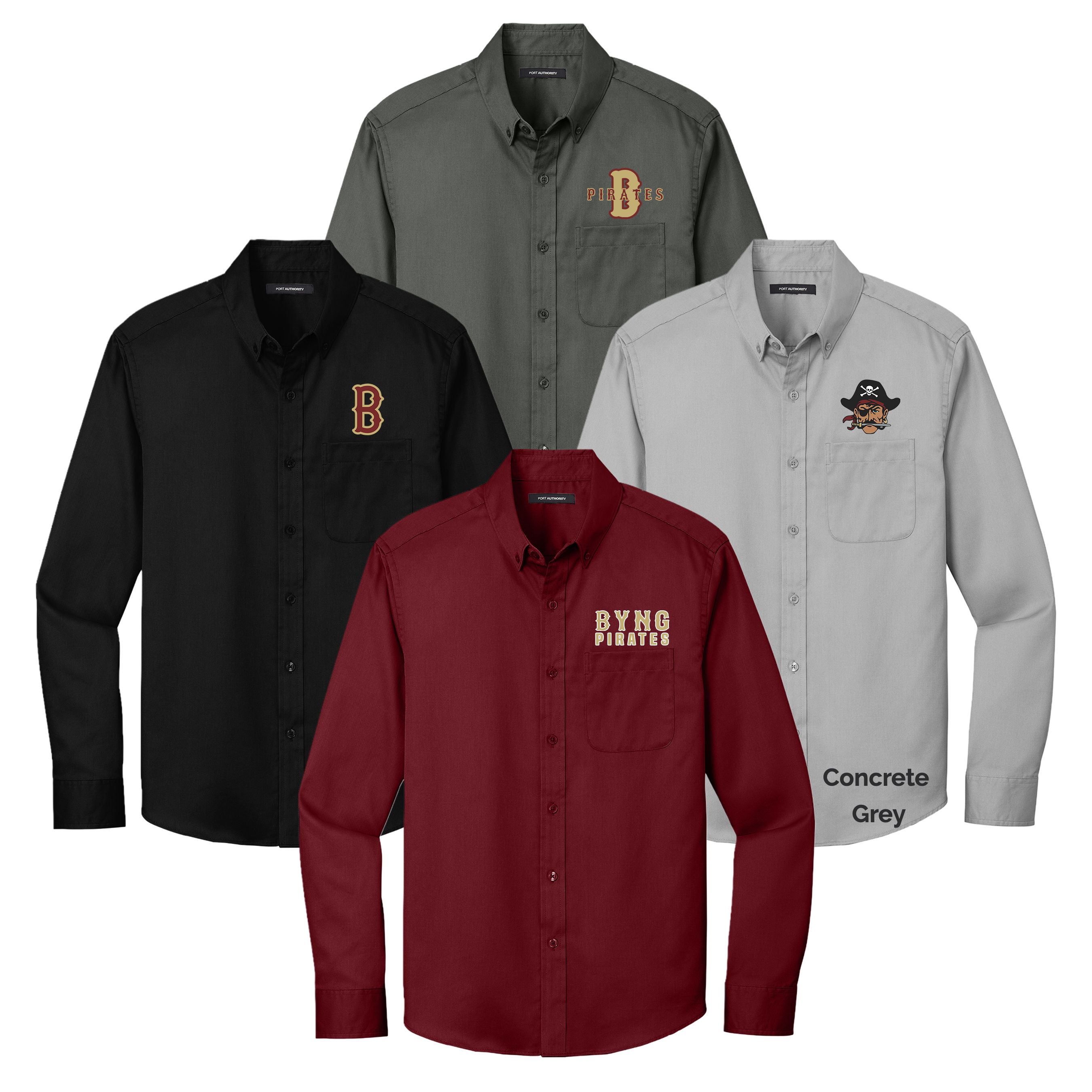 Byng Mens Twill Button-Up