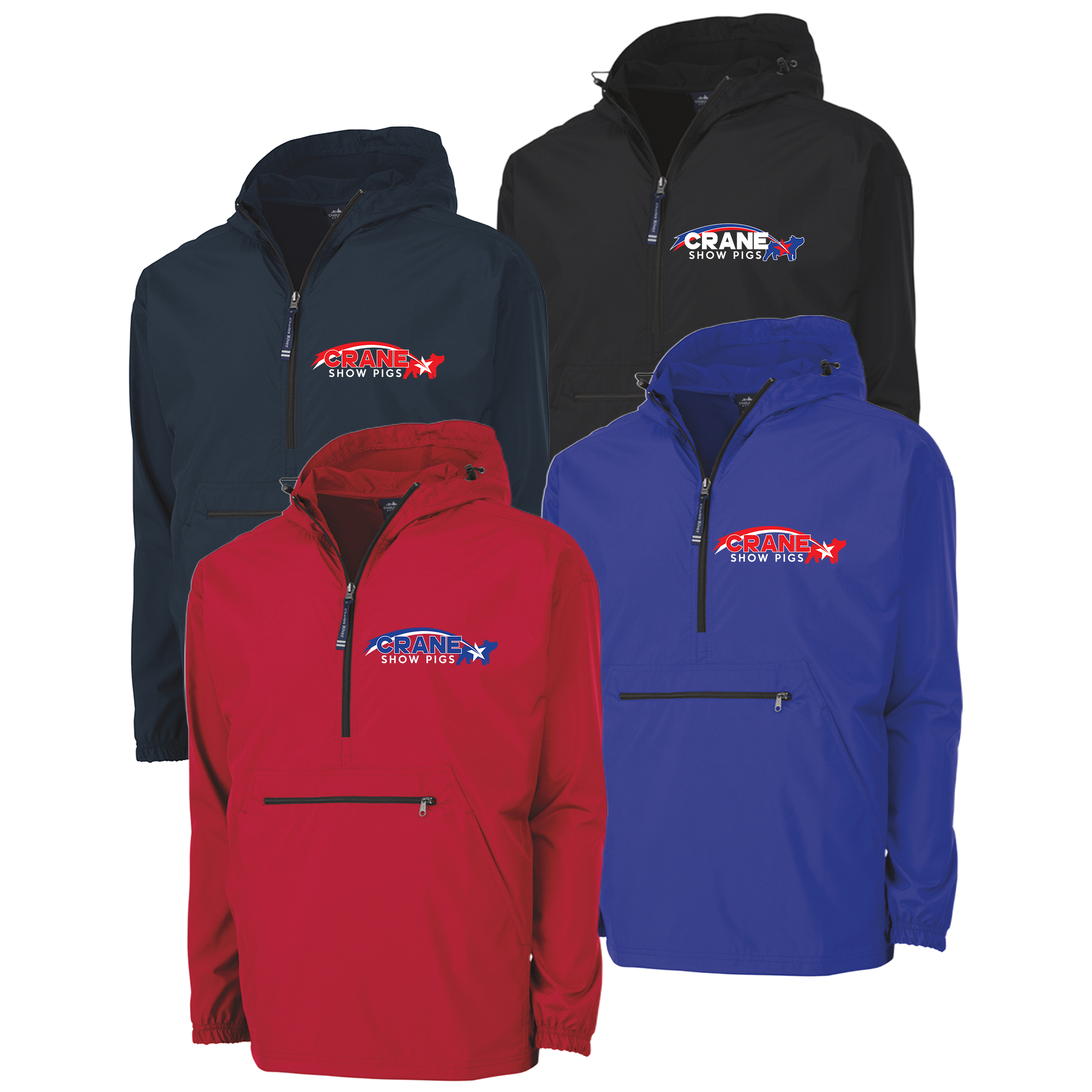 Crane Show Pigs Youth Windbreaker