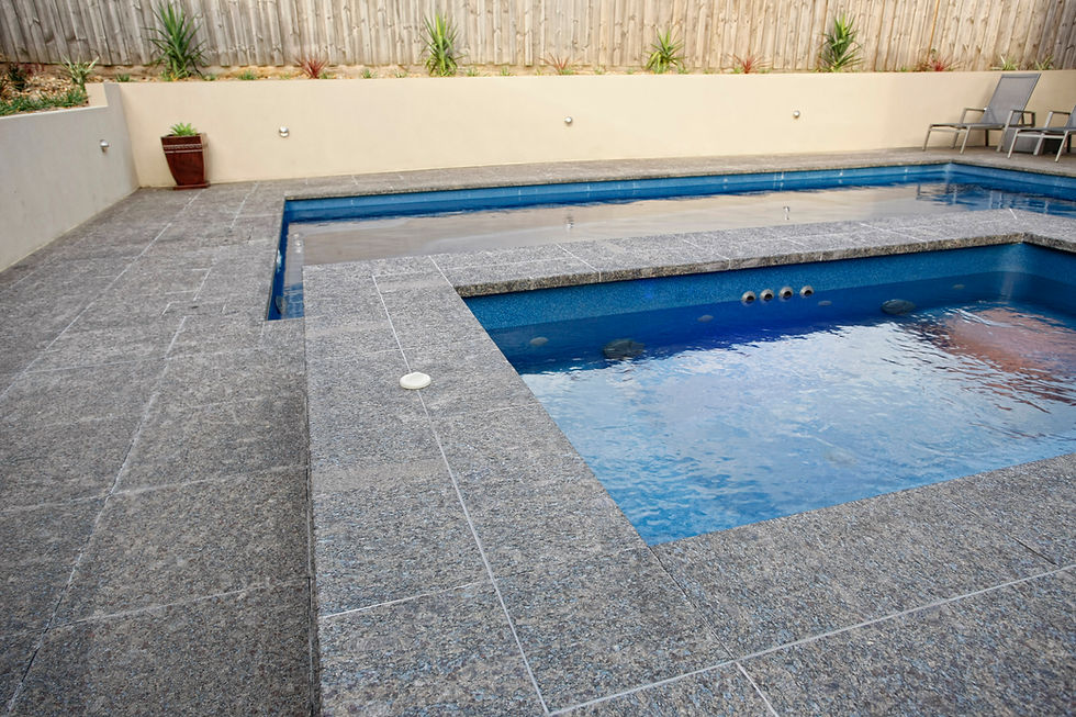 Thumbnail: Purple Butterfly Granite Flamed tiles pavers copers pool coping