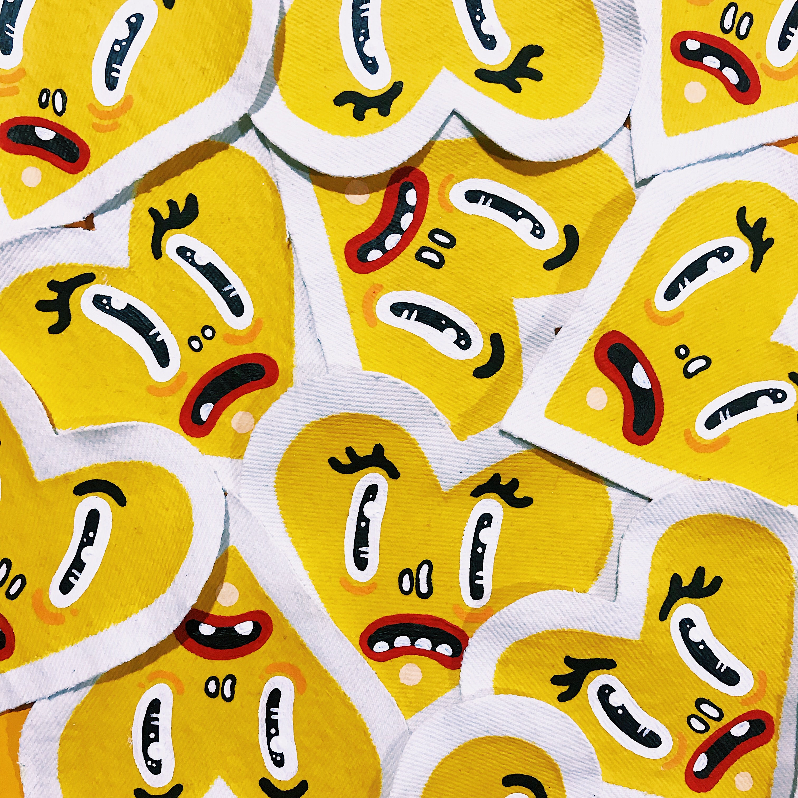 Yellow Heart Denim Patch <3