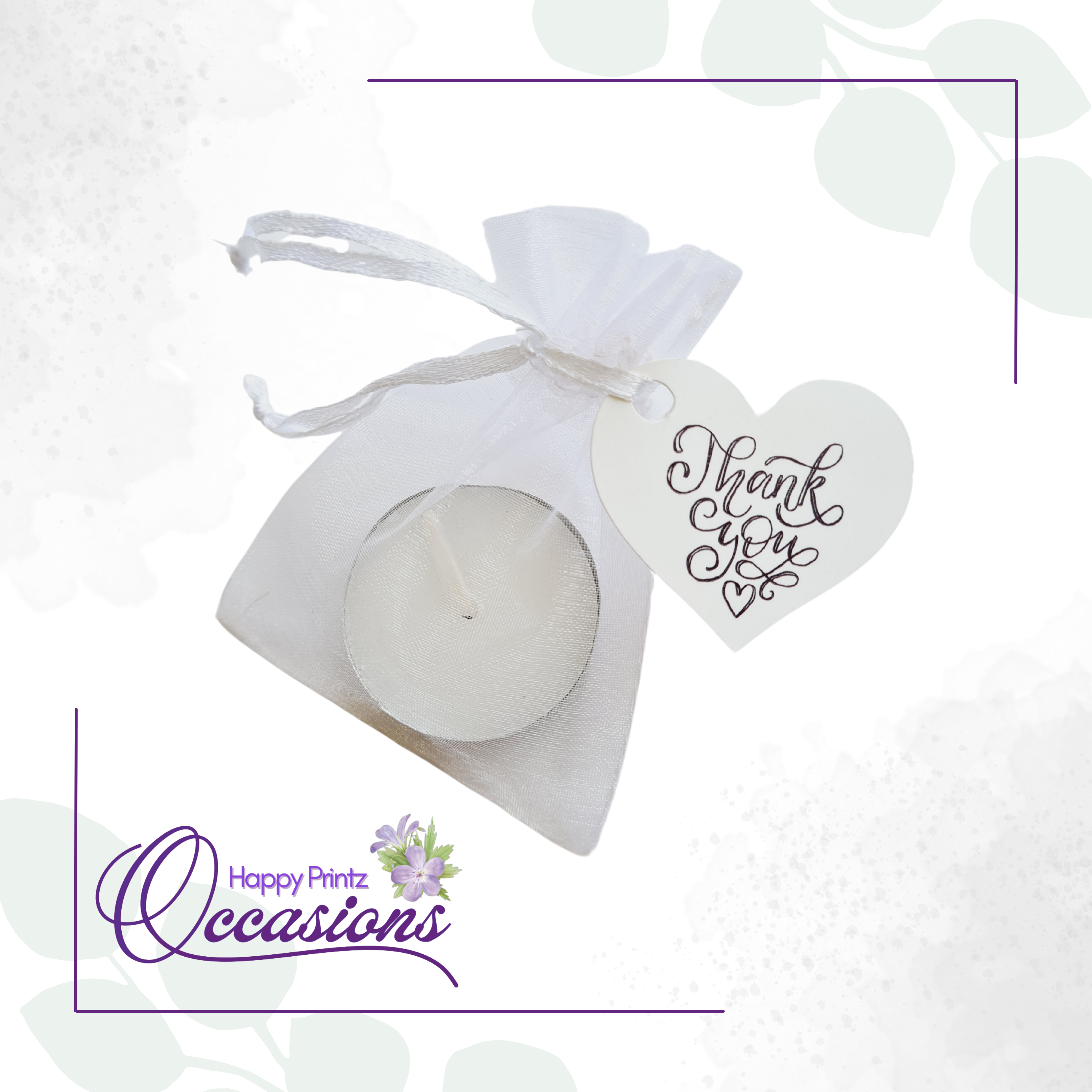Tealight Wedding Favour - Thank You
