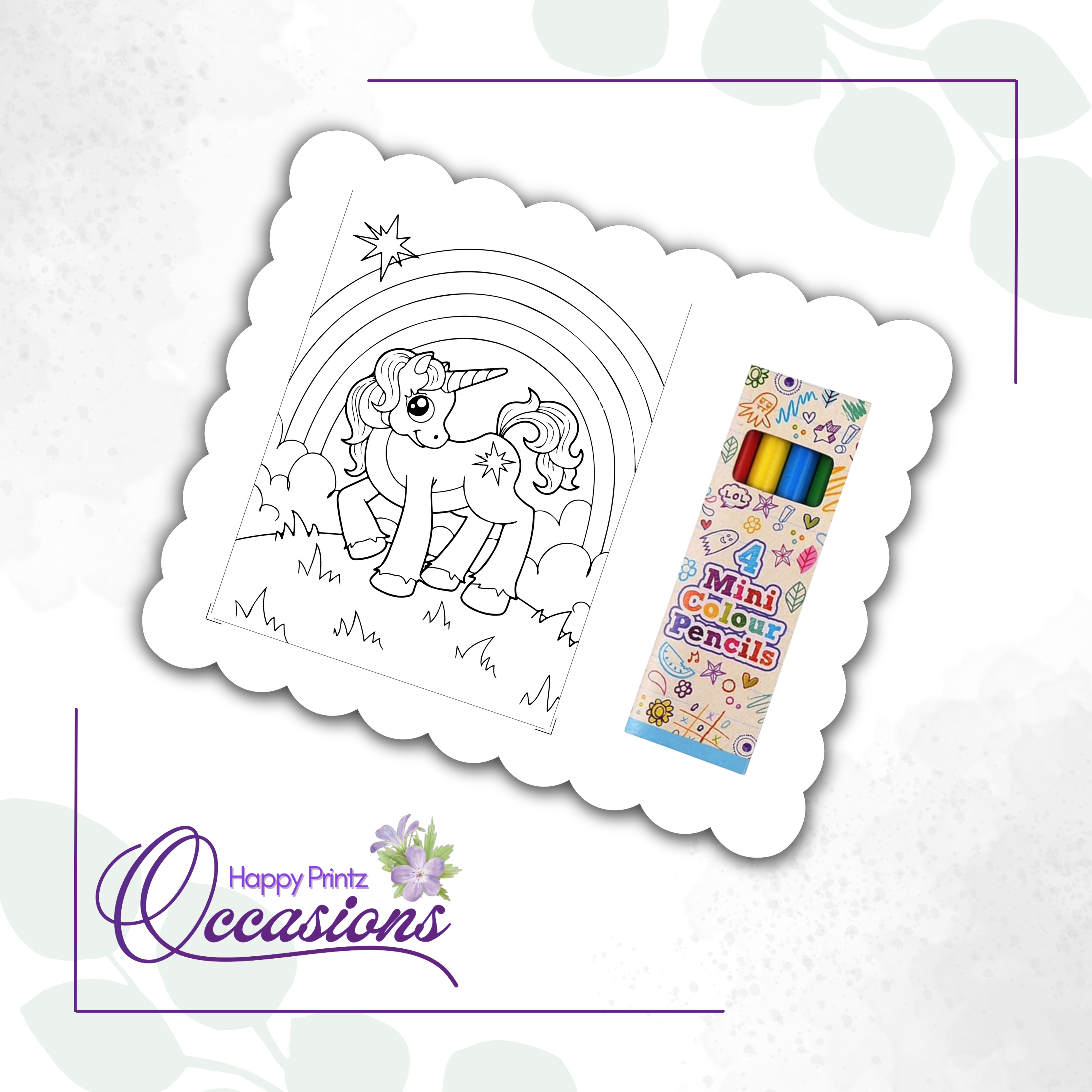 Cute Unicorn - Colouring Set