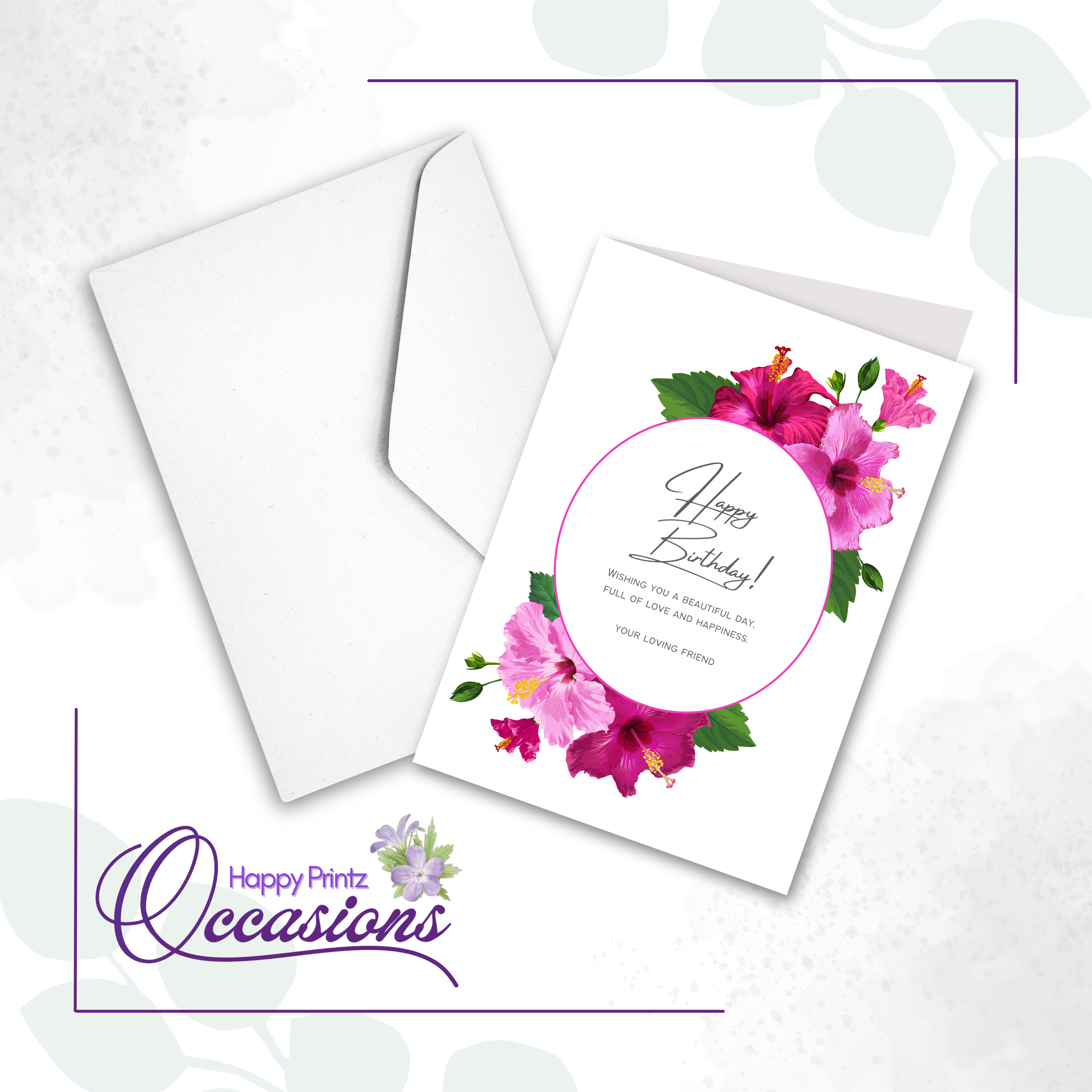 Red and Pink Birthday - Birthday Card