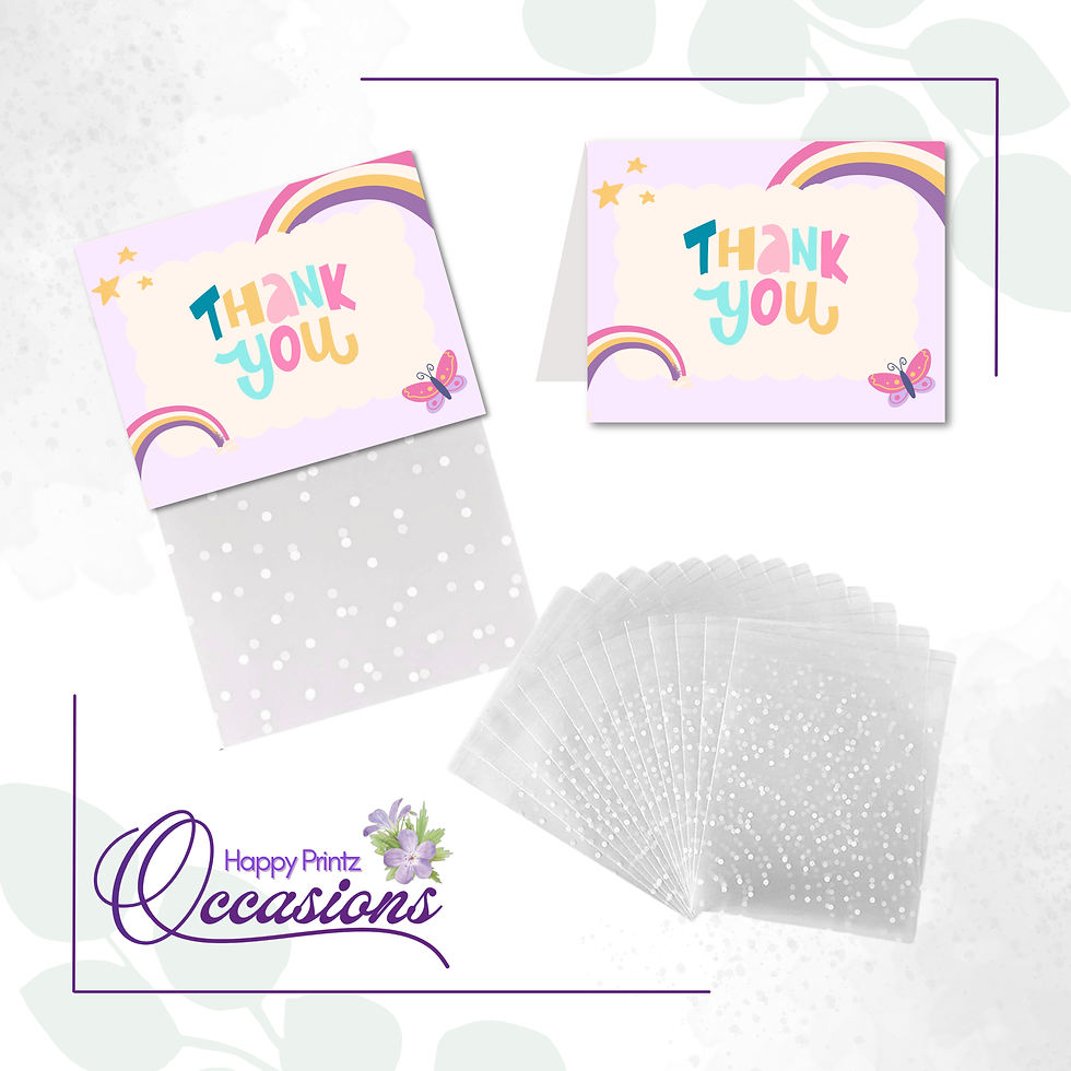 Pink Thank You - Party Bag DIY Kit