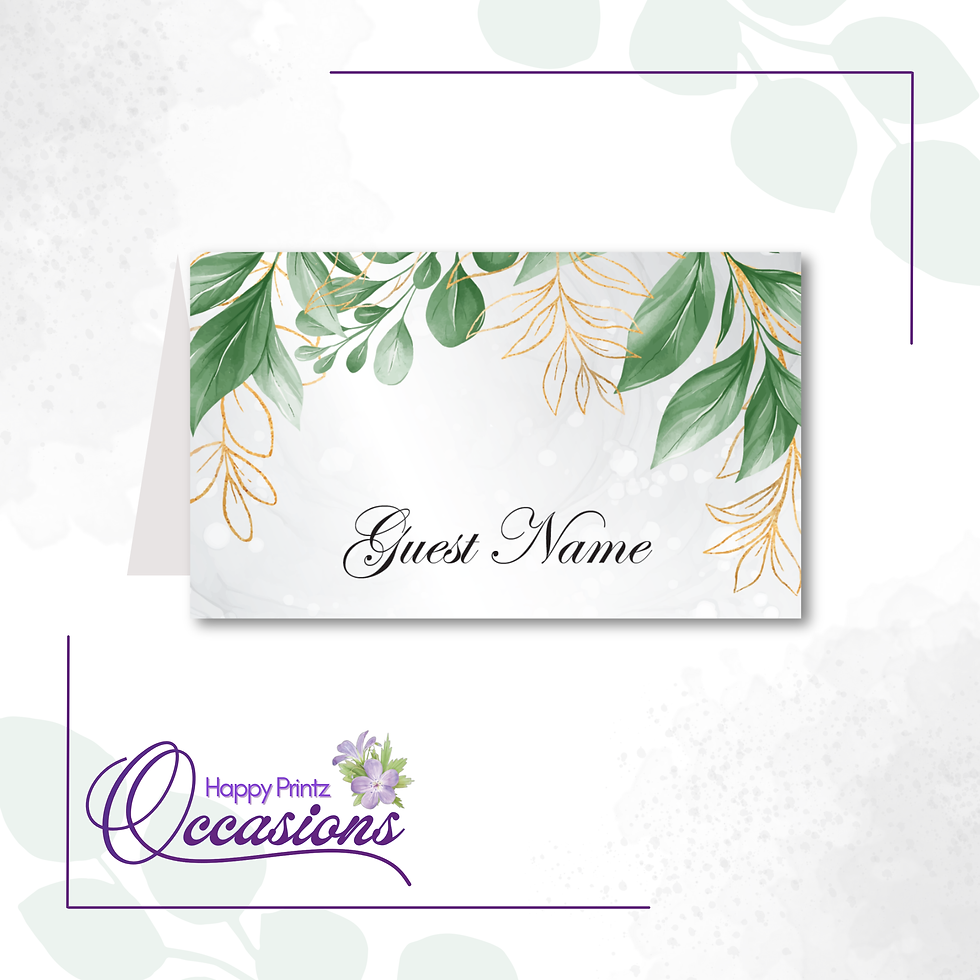 Winter Green - Place Card