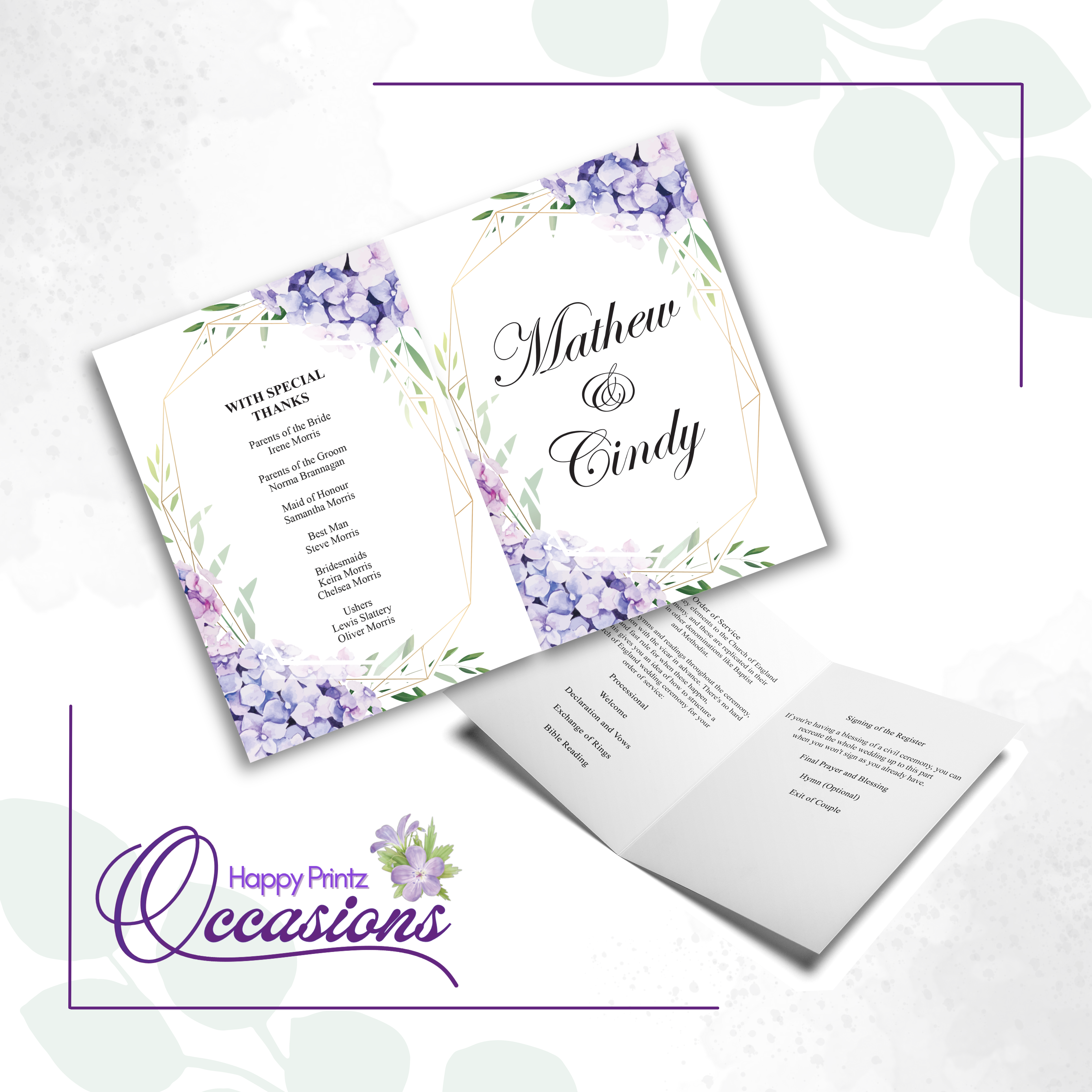 Lilac - Order of Service