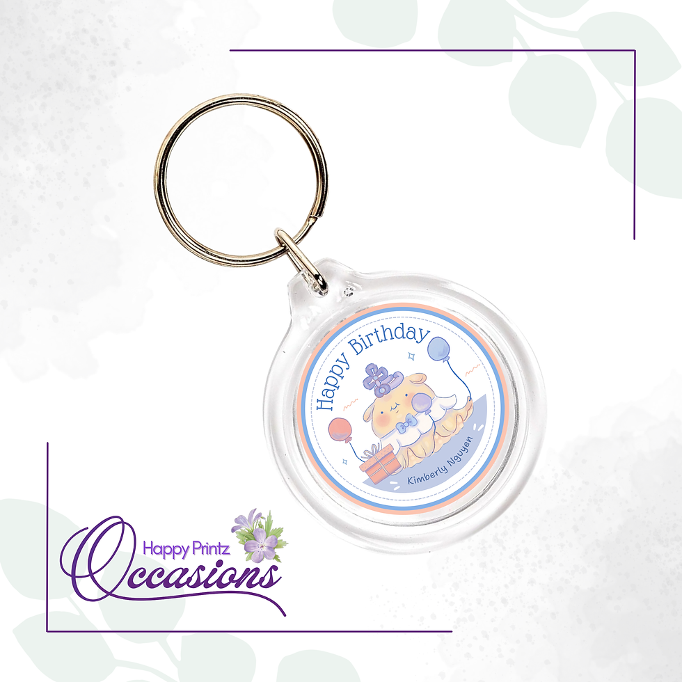 Birthday Bear - Keyring