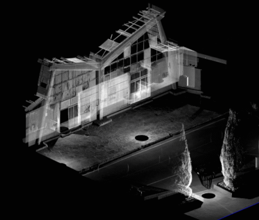 Animated section from the 3D scan model of the former Athienou Municipal Market.