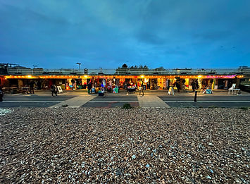 East beach studios at night