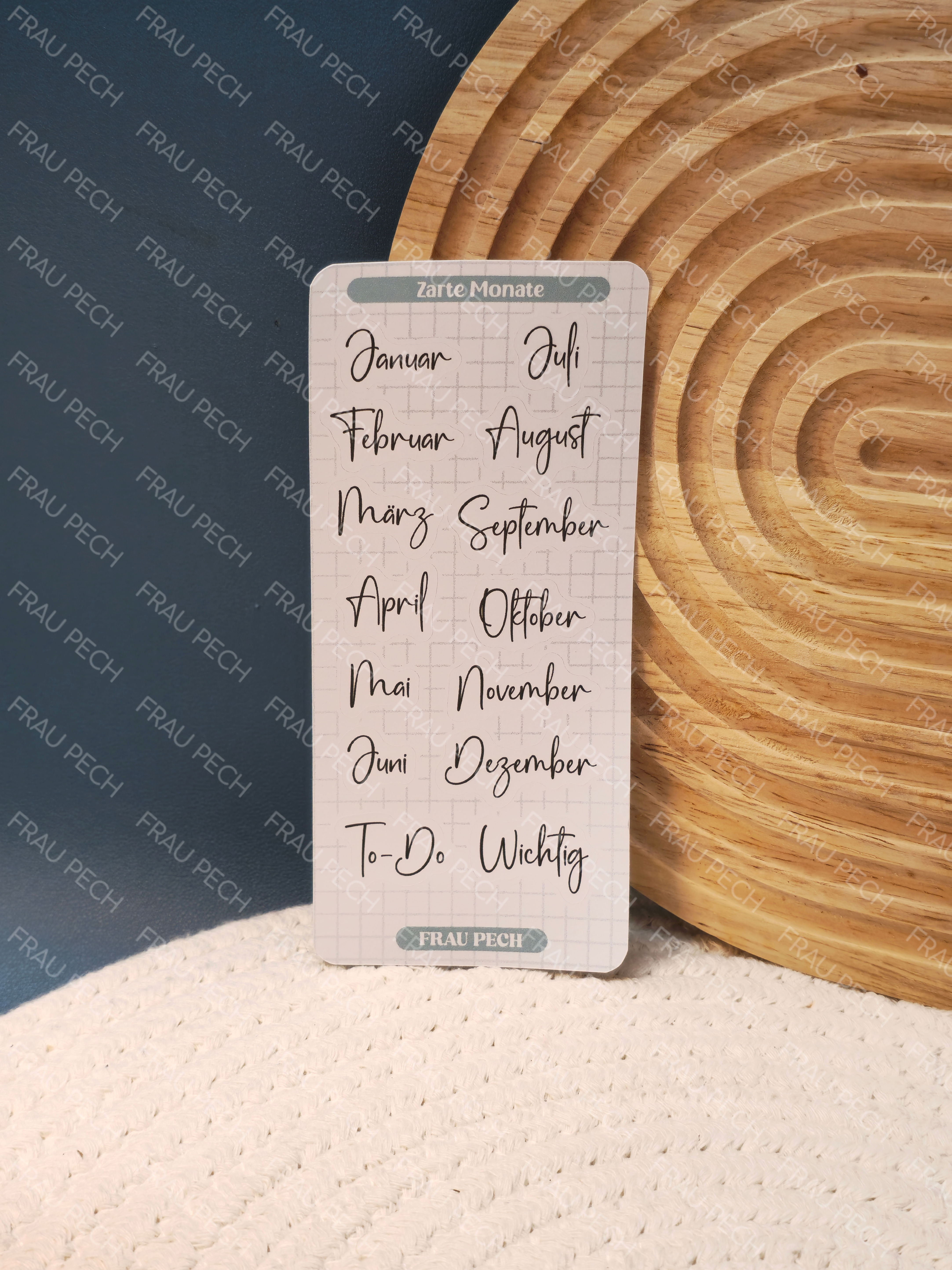 STICKERBOGEN * ZARTE MONATE