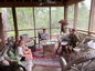 Breakfast on the screened in porch at The Lodge on Lake Siesta.