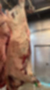 Weise Farms carcass of a half calf wagyu beef