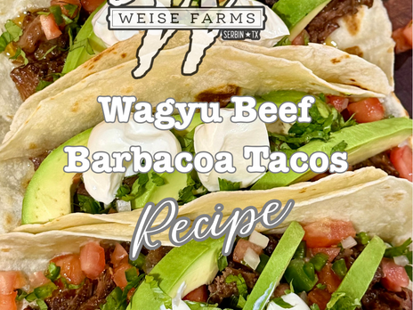 Beef cheek barbacoa tacos topped with avocado, pico de gallo, and sour cream — Weise Farms