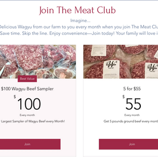 Subscribe & save with a monthly wagyu beef subscription.