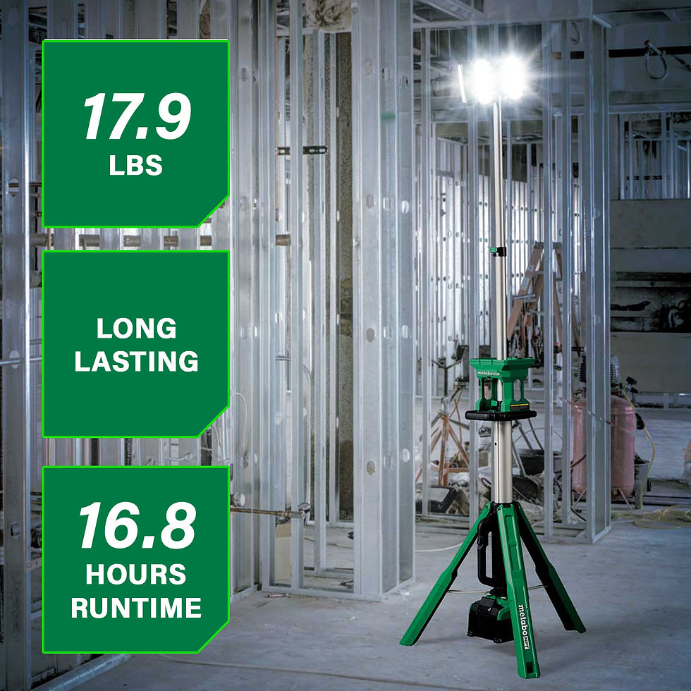 Thumbnail: 18V Cordless 4,000 Lumen LED Tripod Site Light (Tool Only) | Metabo HTP UB18DGQ4