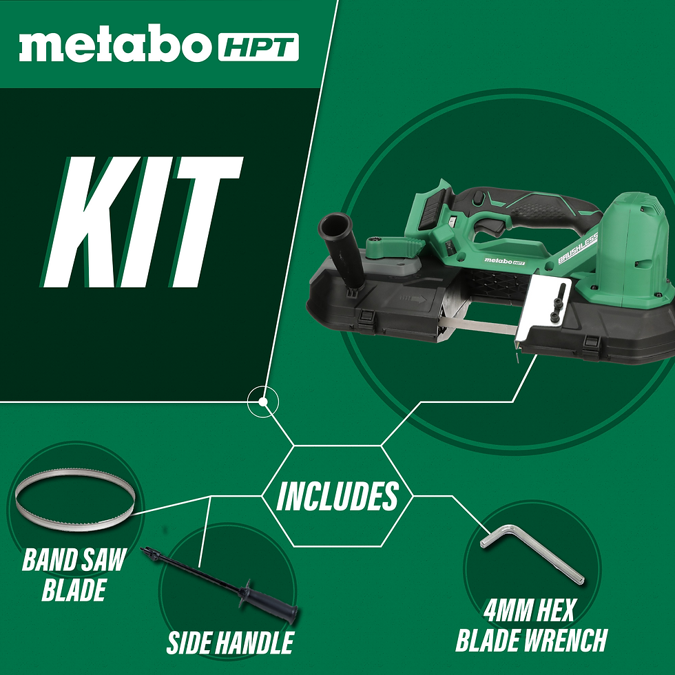 Thumbnail: 18V Cordless 3-1/4 Inch Band Saw (Tool Body Only) | Metabo HPT CB18DBLQ4