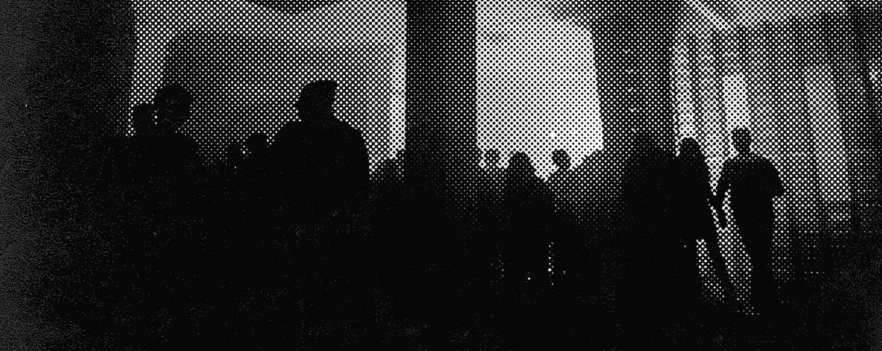 Halftone Image of Crowd