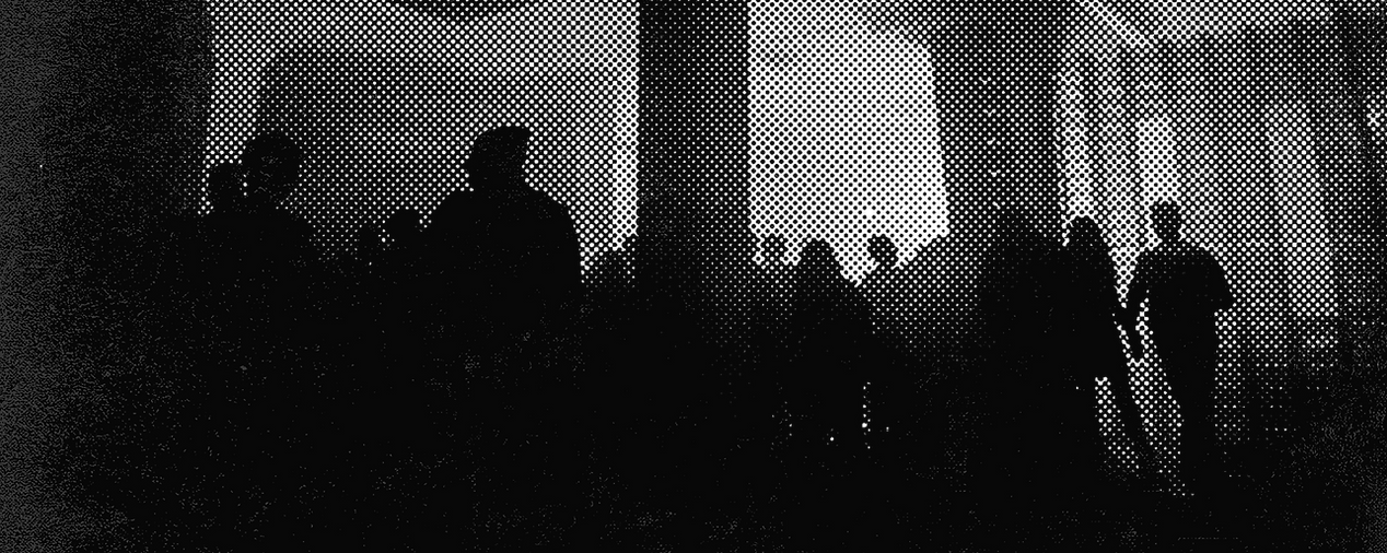 Halftone Image of Crowd