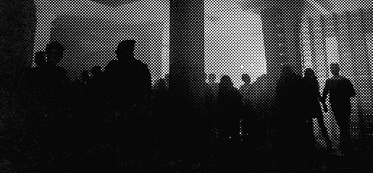 Halftone Image of Crowd