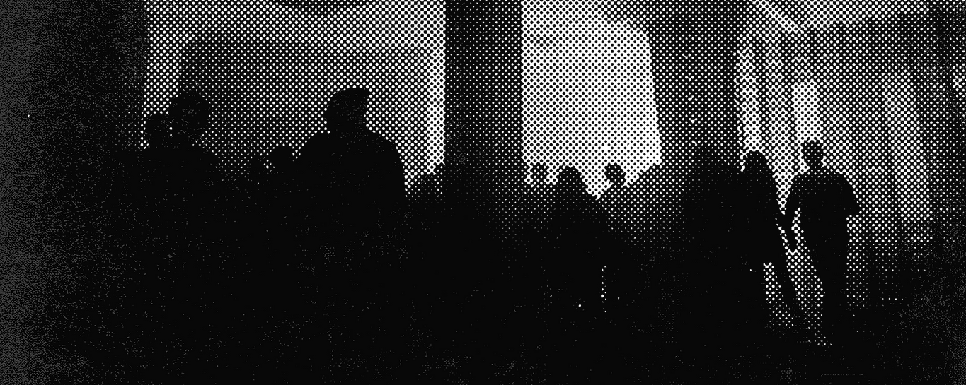 Halftone Image of Crowd