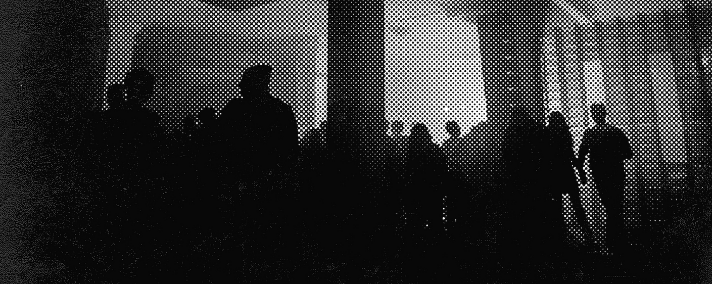 Halftone Image of Crowd