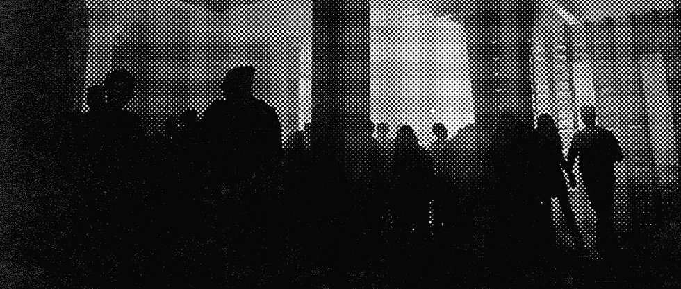 Halftone Image of Crowd