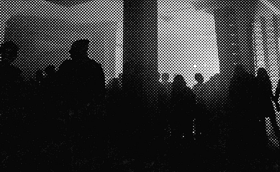 Halftone Image of Crowd