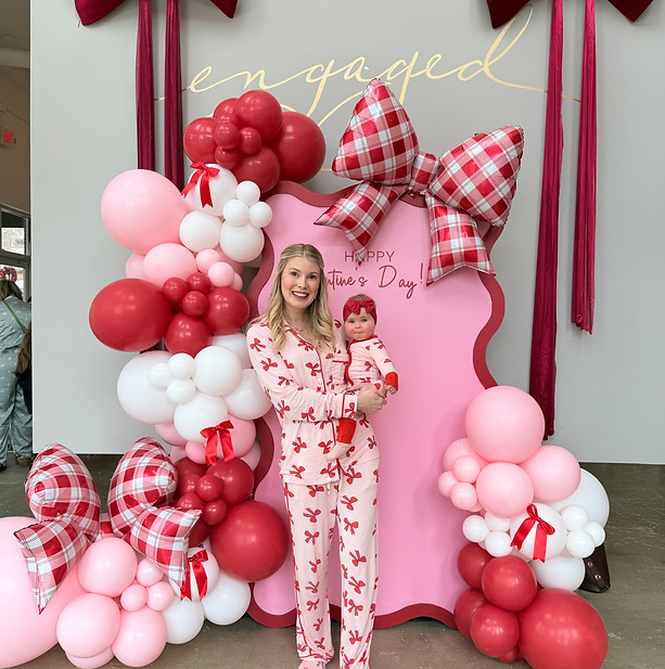 Valentines day balloon installation