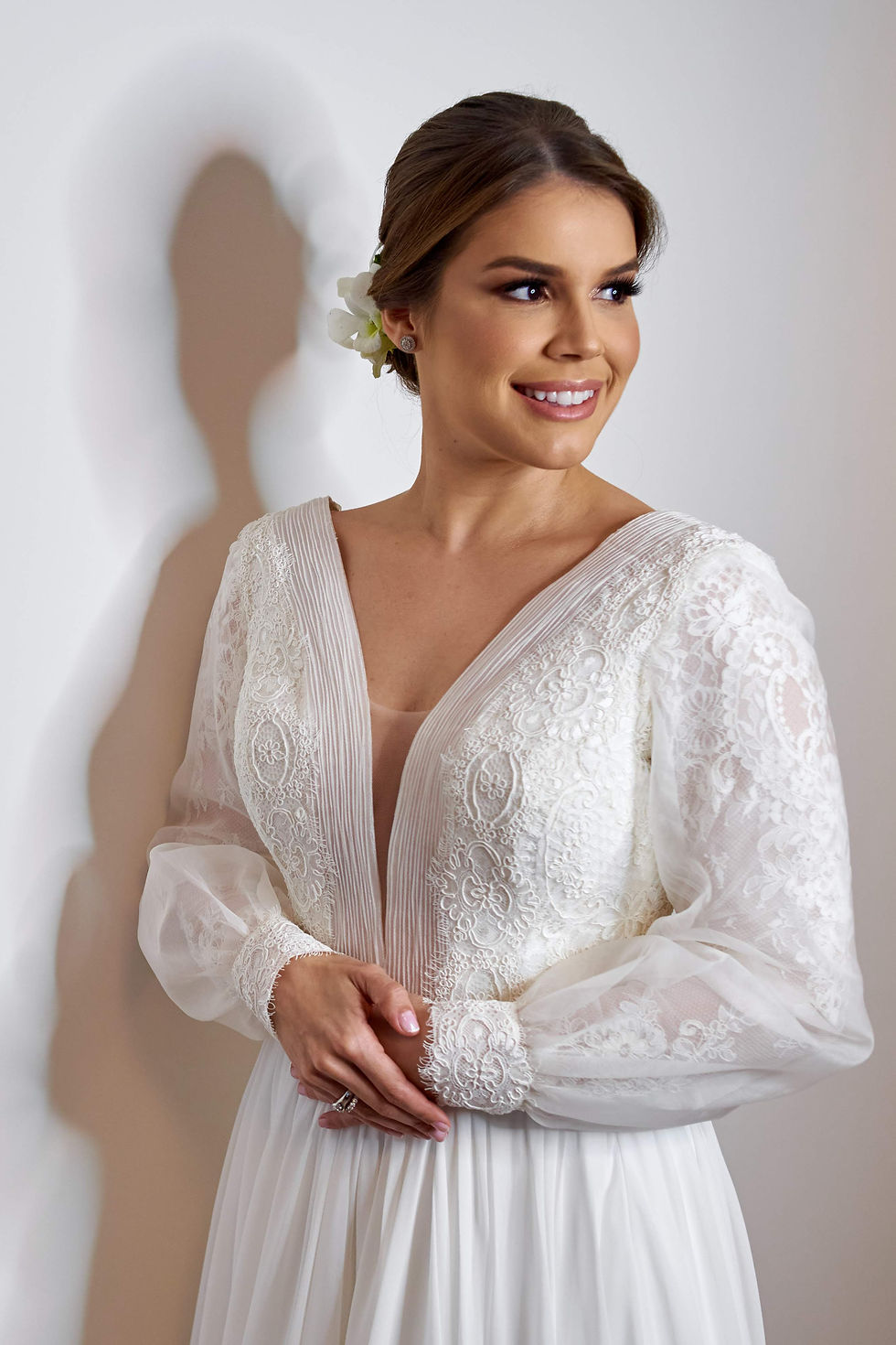 Vestido de noiva evase romantico  Lucia Spessatto