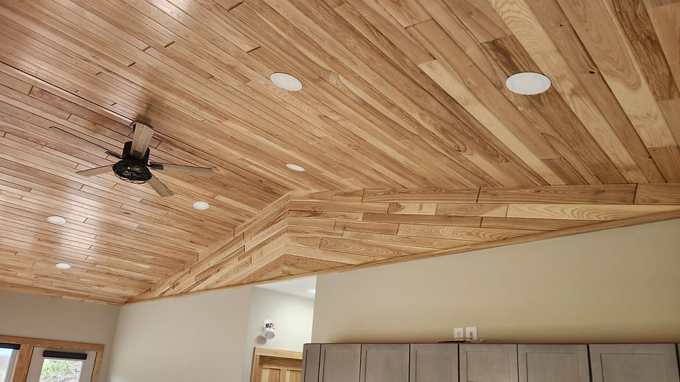 Custom maple vaulted ceiling