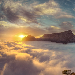 The view at the top of Table Mountain ...