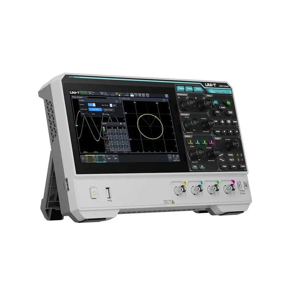 The UNI-T UPO2072HD is a professional-grade 70 MHz digital oscilloscope that delivers 12-bit vertical resolution, dual-channe