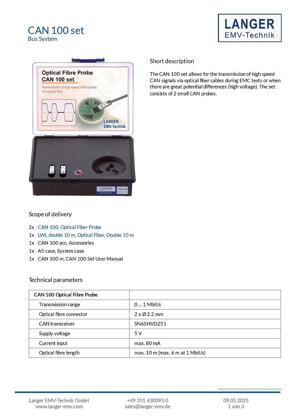 Thumbnail: Langer EMV CAN 100 Set Bus System description