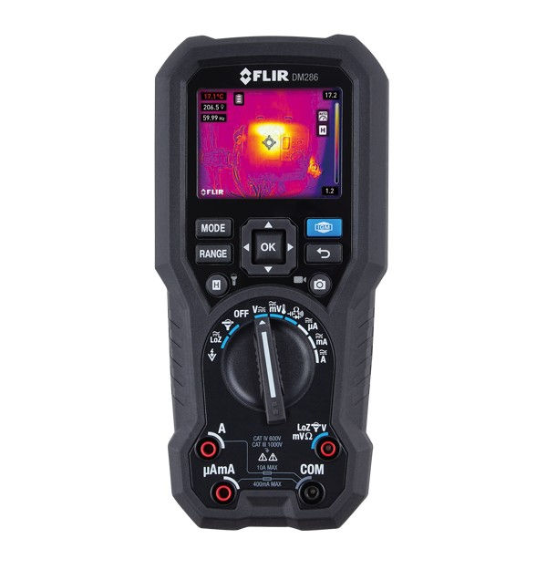 FLIR DM286 Industrial Thermal Imaging Multimeter with IGM, 160 x 120 23 to 572°F Front view