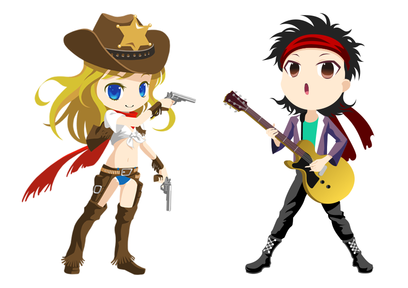 ガンマン、ギタリスト