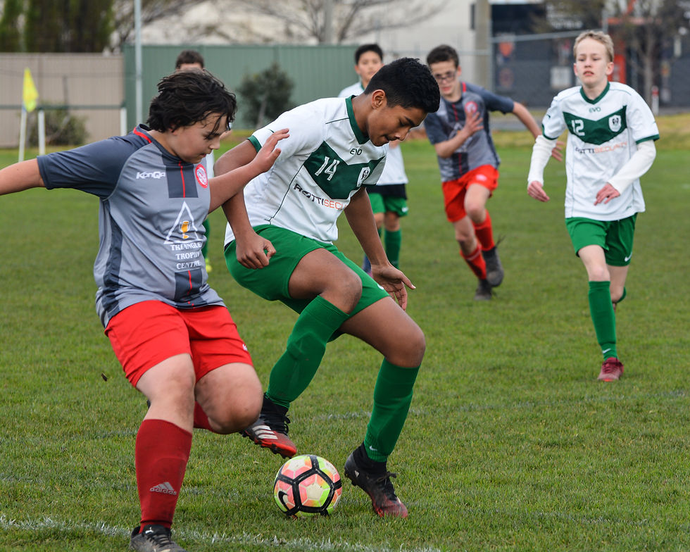Sale United Under 13 player Shevan Fernando