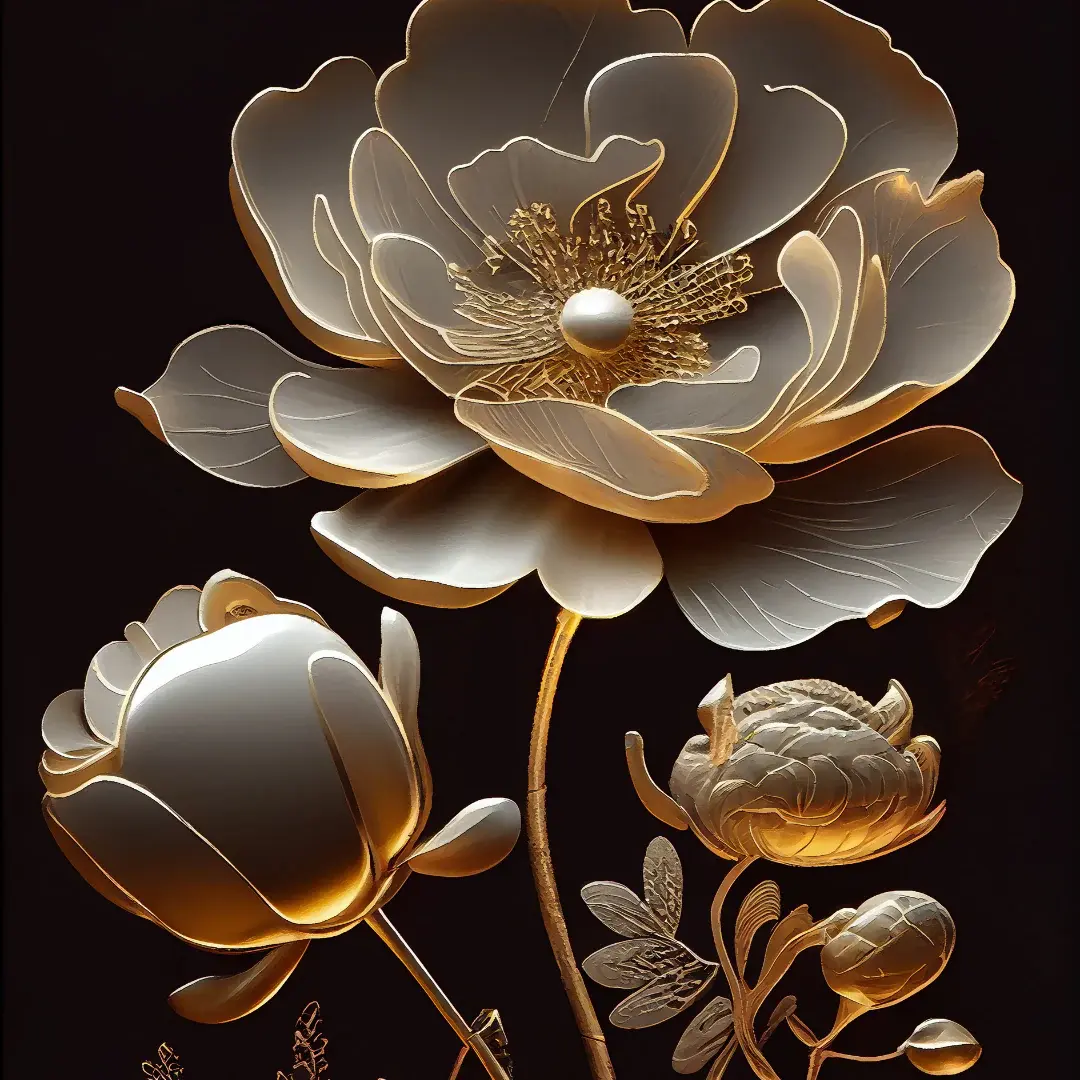 Mint GOLDEN BLOOM 2 Decoupage Paper