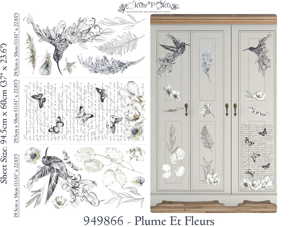 Thumbnail: Hokus Pokus PLUME ET FLEURS Transfers
