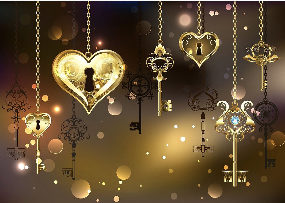 Thumbnail: Aussie "Steampunk Gold Key Chains" Poster Print