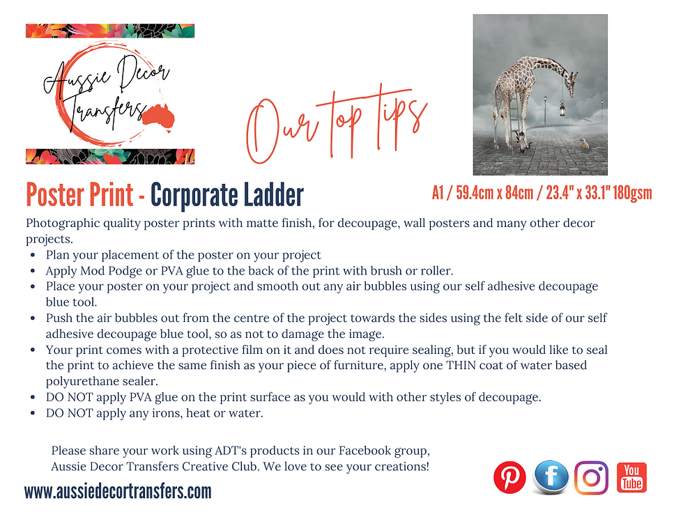 Thumbnail: Aussie "Corporate Ladder" Poster Print