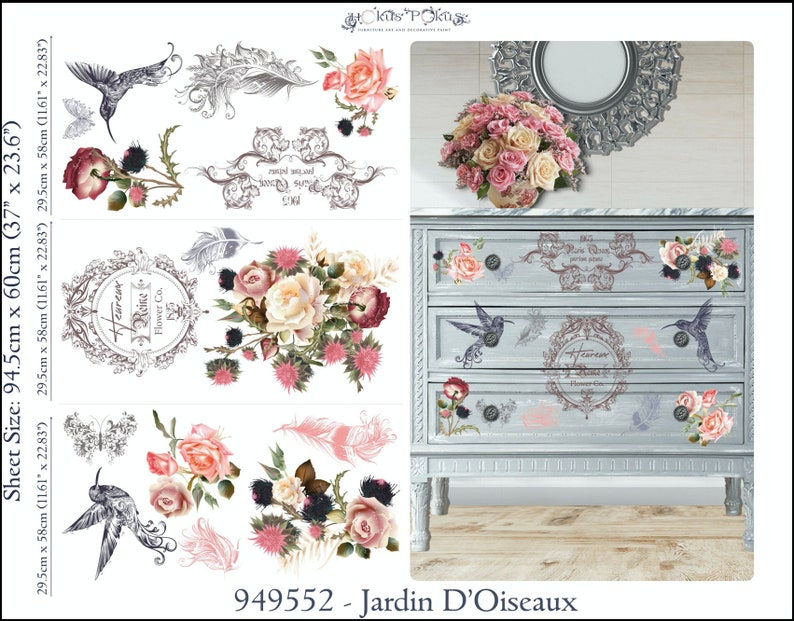 Hokus Pokus "Jardin D’Oiseaux" Large Dècor Transfers