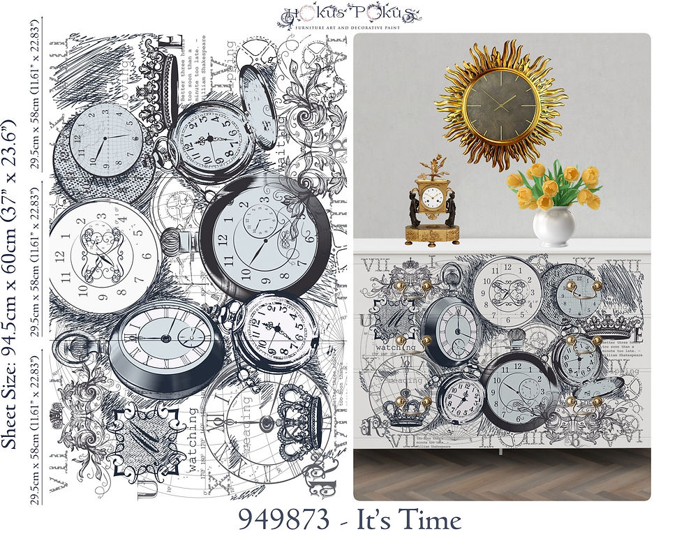 Thumbnail: Hokus Pokus "It`s Time" Large Dècor Transfers