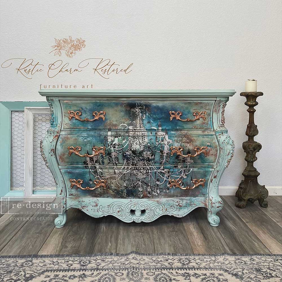 Thumbnail: ReDesign "Moody Chandelier" A1 Decoupage Reispapier