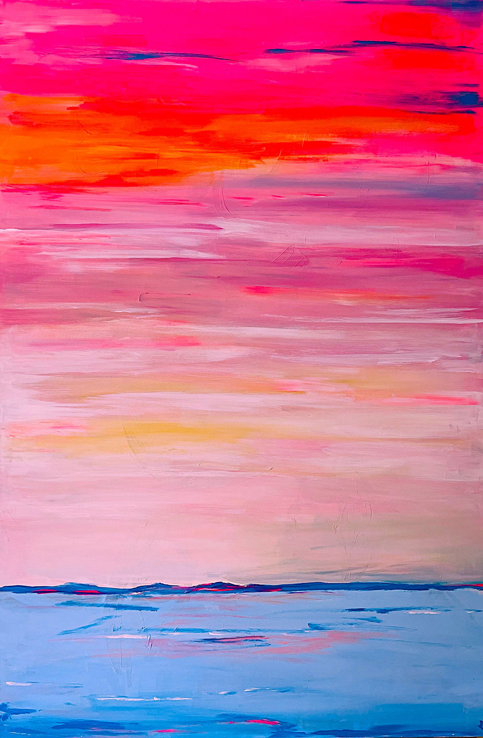 Sonnenuntergang am Wasser
100x150cm Acryl
